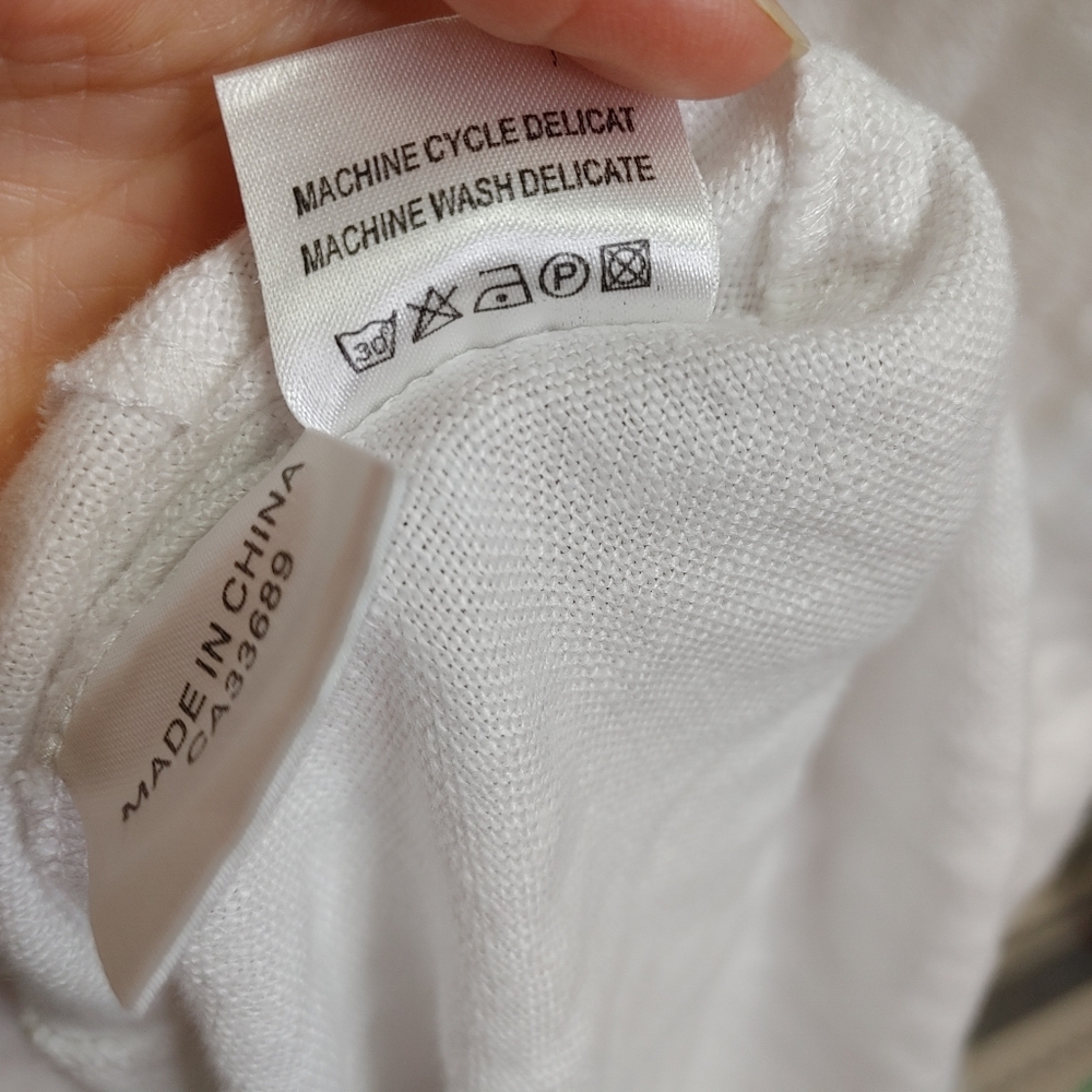 Kokomarina 100% linen white lagenlook cocoon dress S - Picture 9 of 12